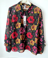 Blouse léger Noir fleur Rose Rouge Jaune JDY Taille 36 Neuf étiqueté ! Superbe !