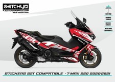 Adhésifs Graphiques " T0004 " Lucide Compatible Avec Yamaha Tmax 560 2020 - 2021