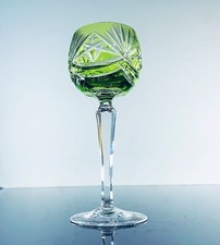 ANCIENNE GRAND 1 VERRE A VIN CRISTAL DOUBLE COULEUR VERT KARAT NACHTMANN BOHEME