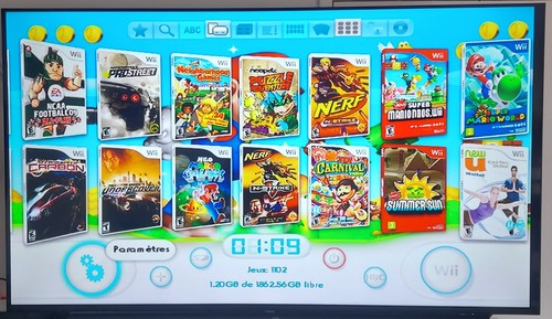 Console nintendo wii blue 1100 - blue,