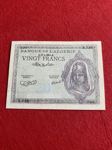 Billet francs banque - 20, francs-