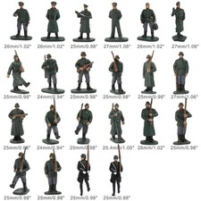 Evemodel 38pcs HO 1:87 Modèle réduit Soldats Officier Figures militaires Armée
