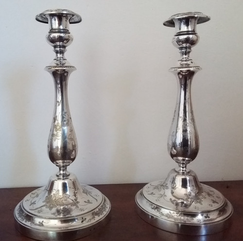 Christofle paire bougeoirs - paire, de