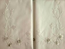 Drap brodé Coton Percale