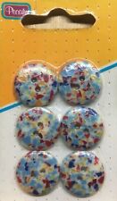 Boutons de coutures x6 - 2 trous (Ø 18mm) - Multicolore