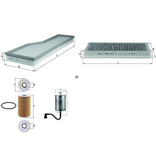 Ensemble filtre knecht - ensemble, de