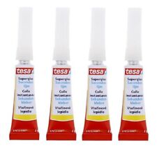 Lot 4 Tubes Colle Super Glue TESA 3g Prise Instantanée Rapide & Puissant
