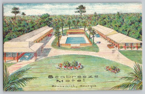1950s seabreeze motel - 1950s,
