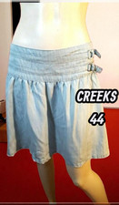 Valeur 25 € Creeks Taille 44 Neuf  Jupe Patineuse bleue clair lyocel