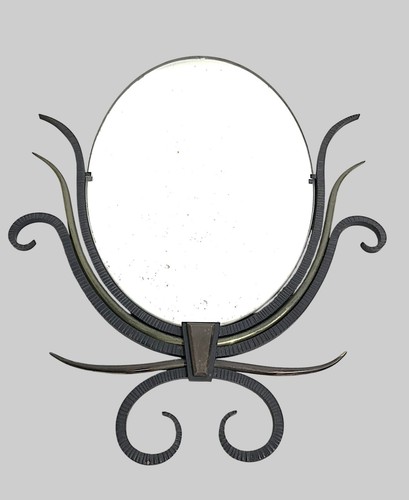 Miroir fer forgé laiton - en,