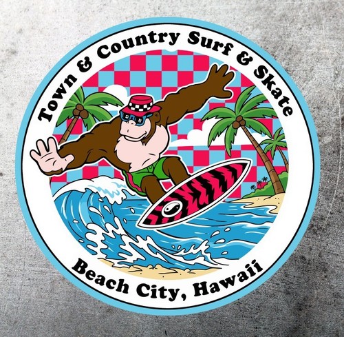 Town country gorilla surfing - &,