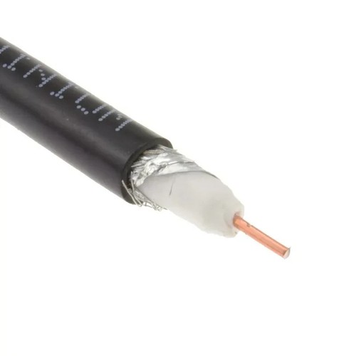 Câble coaxial rg6 noir - noir, de