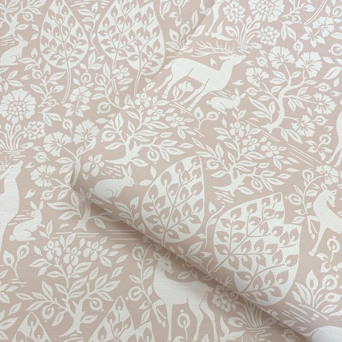 Papier peint rose cerf - peint, bois