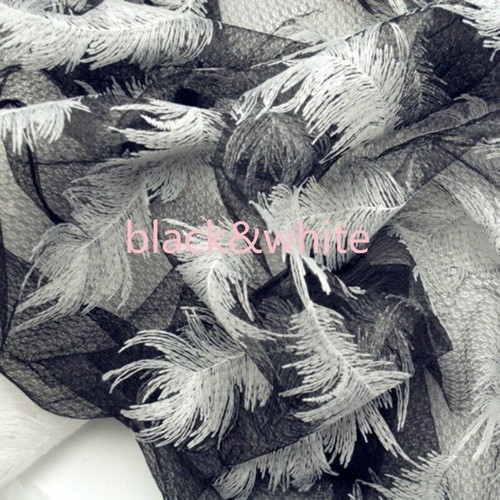 Plume broderie tissu maille - broderie,