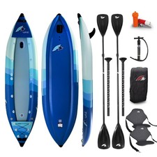F2 Gonflable Kayak Set Vagues 2 Places Gonflable 385cm Bleu