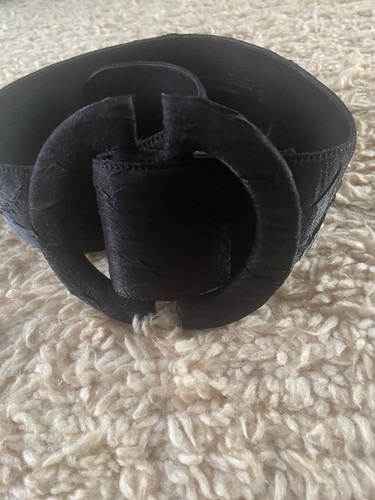Large ceinture noire soie - noire,