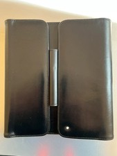 Bloc note porte stylo Montblanc cuir noir