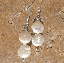 WHITE TAHITIAN DRUZY COIN