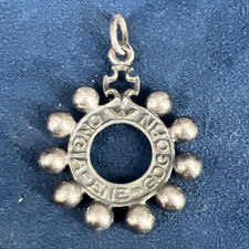 Pendentif argent massif ancien