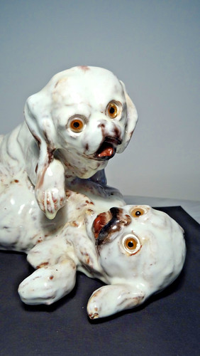 Puppies ceramic pottery - puppies,