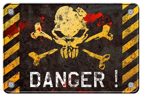 Panneau danger tete mort - tete, de