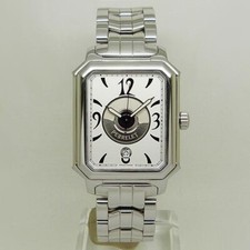 PERRELET Rectangle Royal Double Rotor Automatique Cadran Blanc Acier Inoxydab...