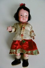 POUPÉE ANCIENNE EN COMPOSITION -CHINOIS - HAUTEUR 23 CM - HABIT TRADITIONNEL (2)