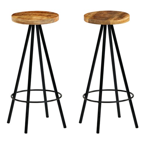 Chaise bar bois massif - 4x,