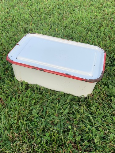 Vintage primitive red - vintage, enamel