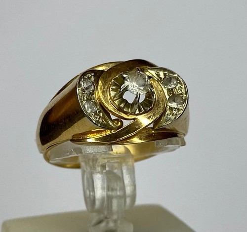 Bague ancienne jaune 18 - bague,
