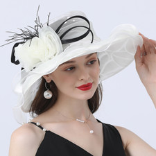 Femme large bord chapeau - femme,