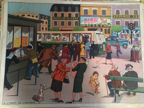 Ancienne affiche scolaire - scolaire, an