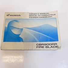 Honda CBR 900 RR Manuel D'Utilisation Guide Du Conducteur 72474