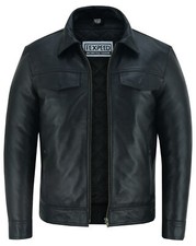Hommes cuir motard veste - hommes,
