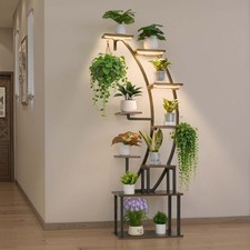 VEVOR Support Étagère Porte Plantes Intérieur 9 Niveaux 160 cm Lampe Croissance