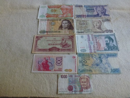 Lot billets monde - billets, du