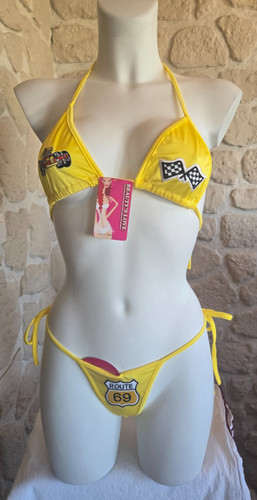 Maillot bain string jaune - string,