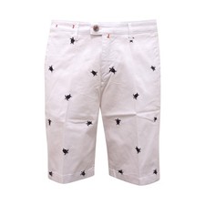 3547AV bermuda uomo BARONIO white cotton short man