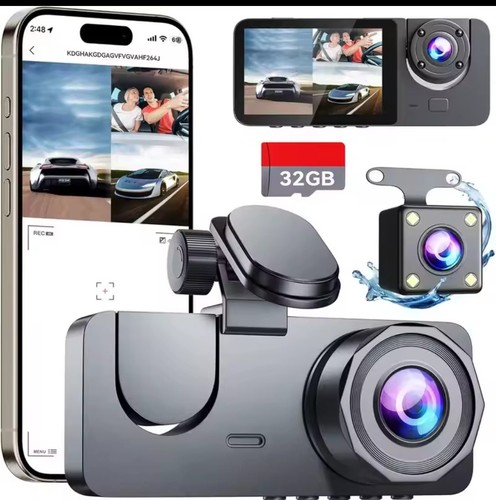 Triple dash cam - triple, 1080p
