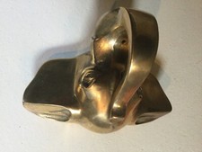 Têtes éléphant en laiton vintage , barre d'appui pour bar ou autres