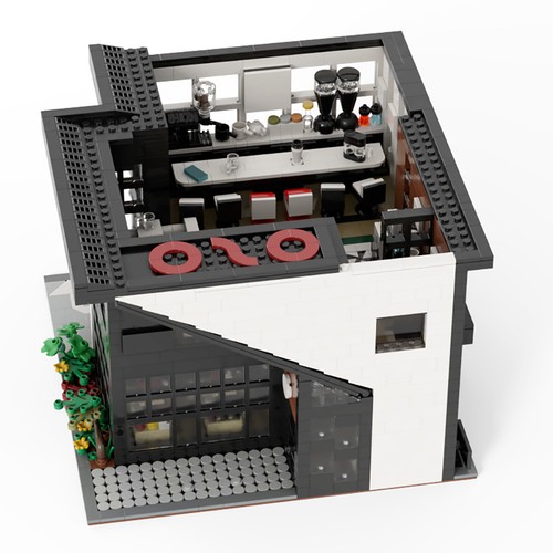 Modern cafe modular - modern,