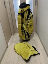 Nike rare sac de chariot léger jaune sac de transport de golf rare utilisé...