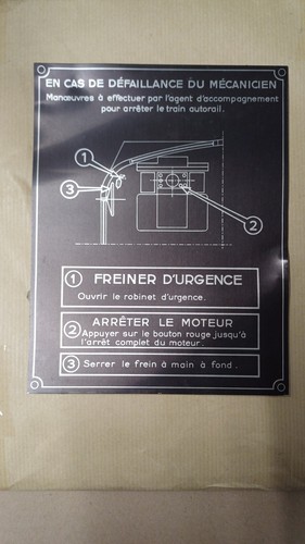 Sncf rare plaque métal - :,