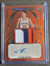 2024-25 Panini Obsidian #218 Tyler Kolek Rookie Patch Auto Orange /99