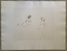 Léonor Fini Gravure originale pointe sèche 1980 " Variations " signée numérotée