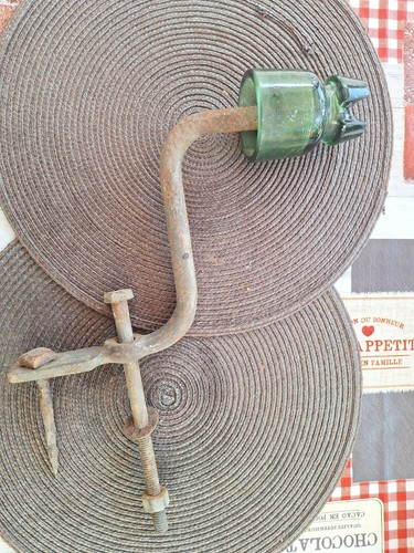 Ancien isolateur edf verre - ancien,