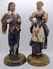 ANCIEN ENSEMBLE GRANDS PERSONNAGES TERRE CUITE VERNISSÉ CERAMIC