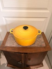 Ancien Cocotte Fonte Orange