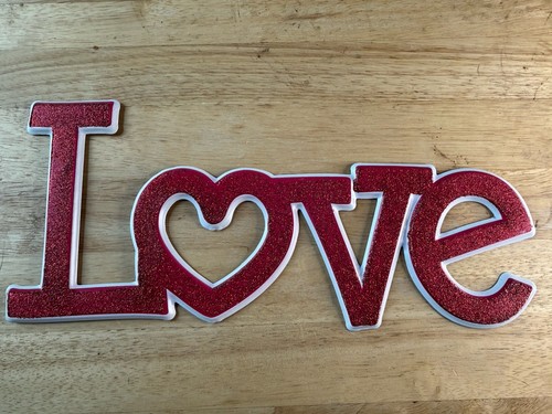Love metal sign - metal,