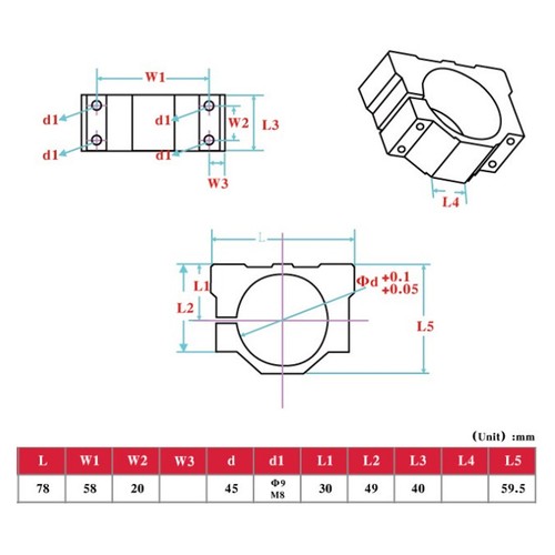 Support moteur pince broche - pince,